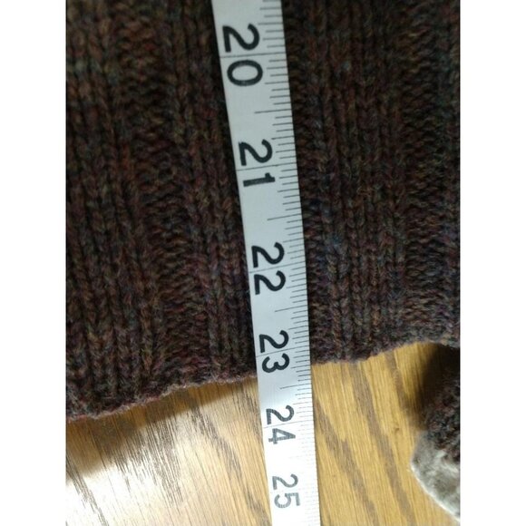 Xhilaration Womens Brown & Beige Lambswool Blend Full Zip Cardigan Sweater Size - Picture 4 of 6